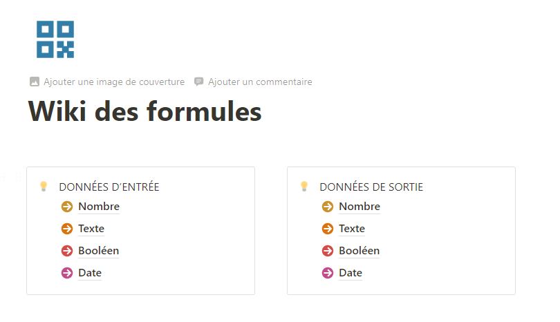 wiki Formation formules notion